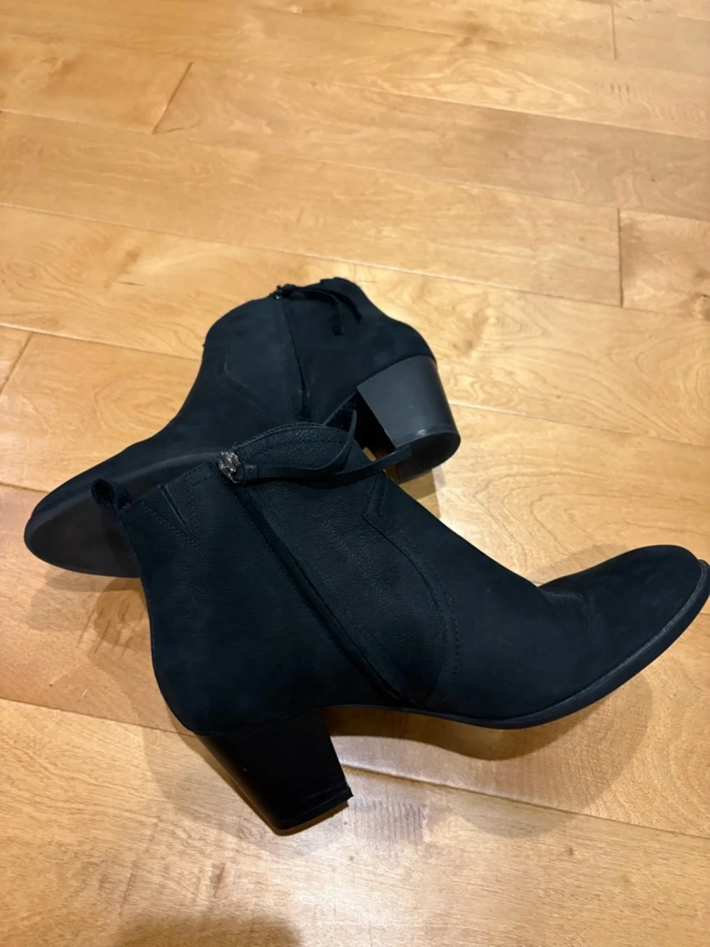 Vionic Raina nubuck leather ankle boots booties black  sz 11